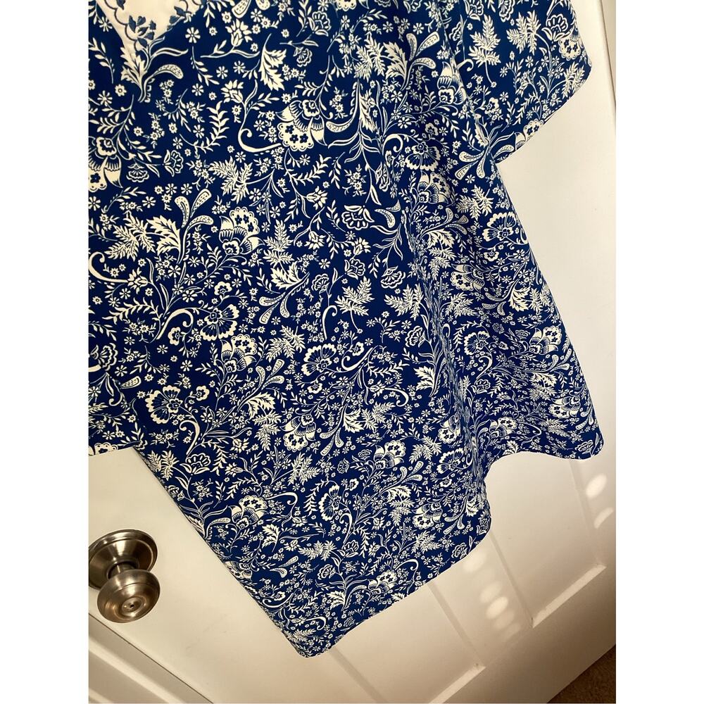 Cabana Life Aspen embroidered Tunic dress blue floral print women's size medium - Picture 4 of 12